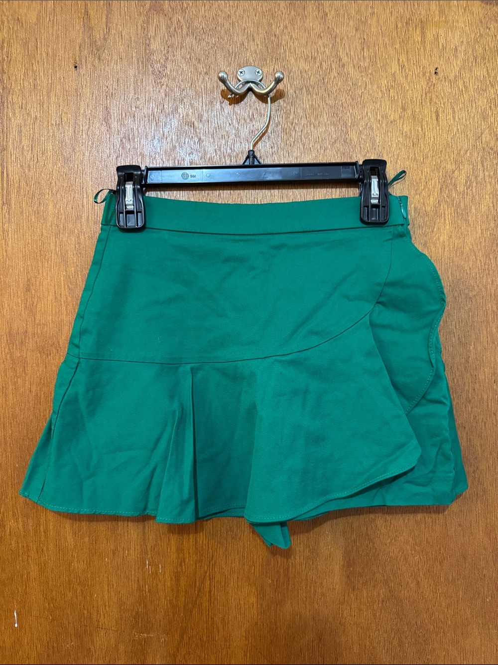 Green Ruffle Skirt with shorts under
